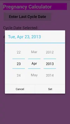 Pregnancy Calculator android App screenshot 3